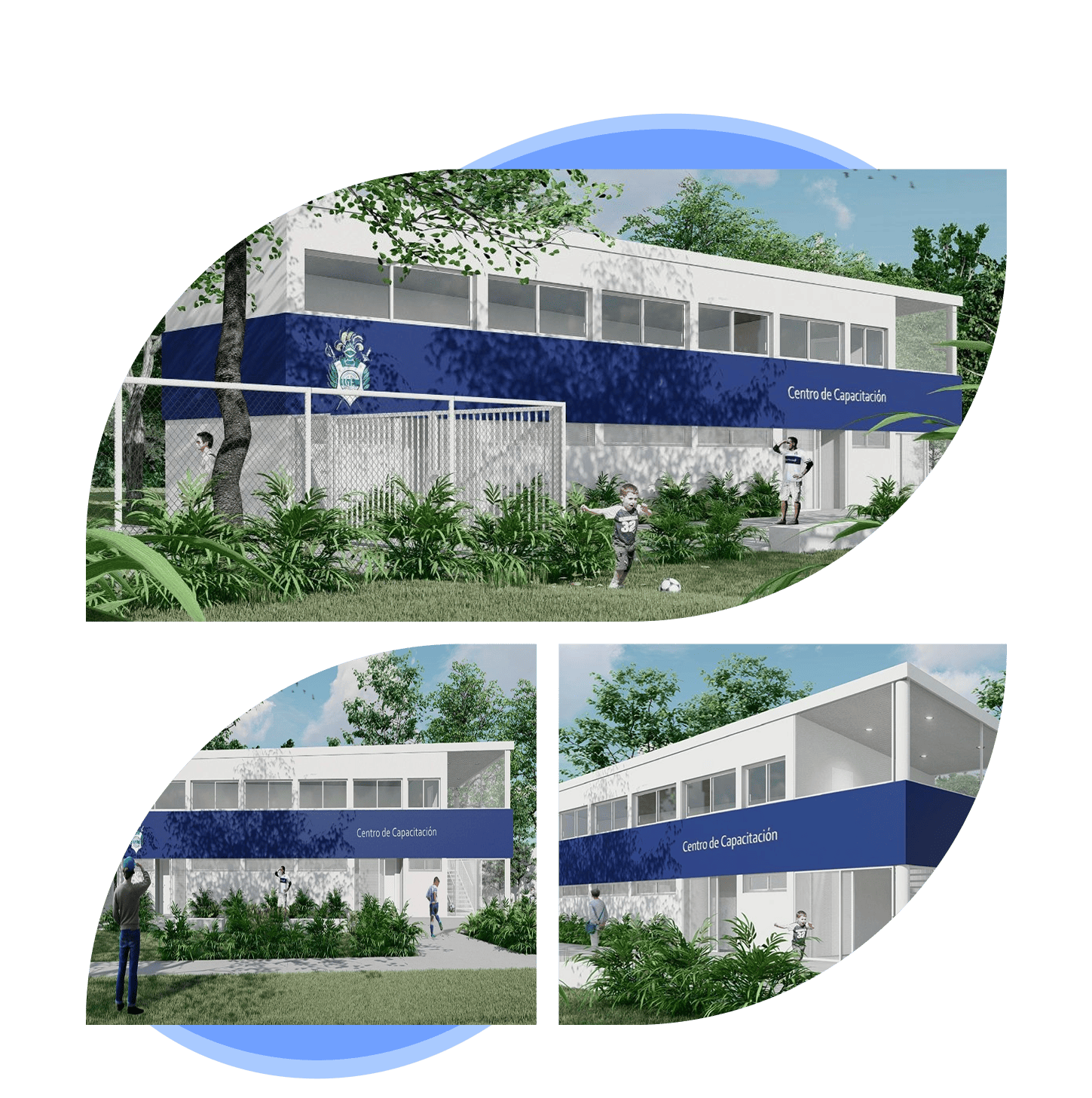 Render centro de capacitación en el bosquecito